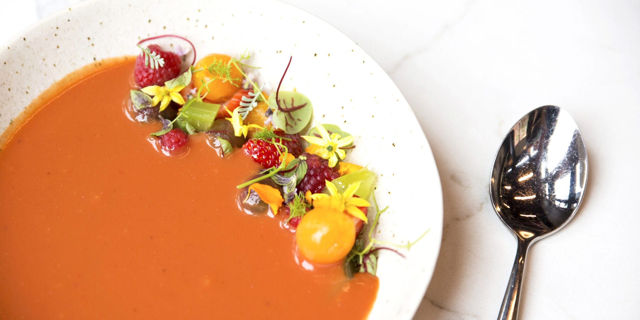 Tomato-Berry Gazpacho from Chef Nate Whiting of Four Ninety-Two in Charleston