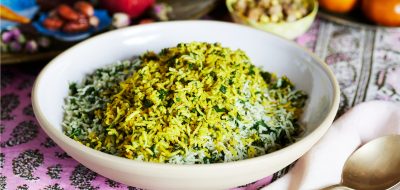 Iranian-style herb rice
