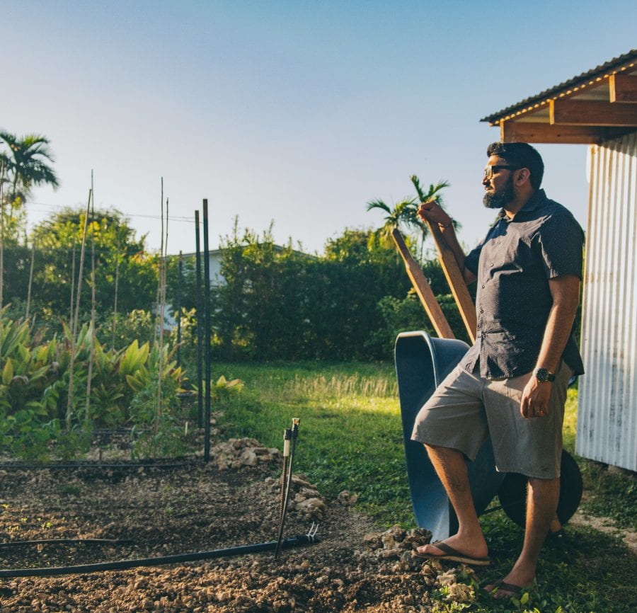 Niven Patel's restaurant, Ghee, was inspired by the Indian vegetables he grows in his Homestead garden.