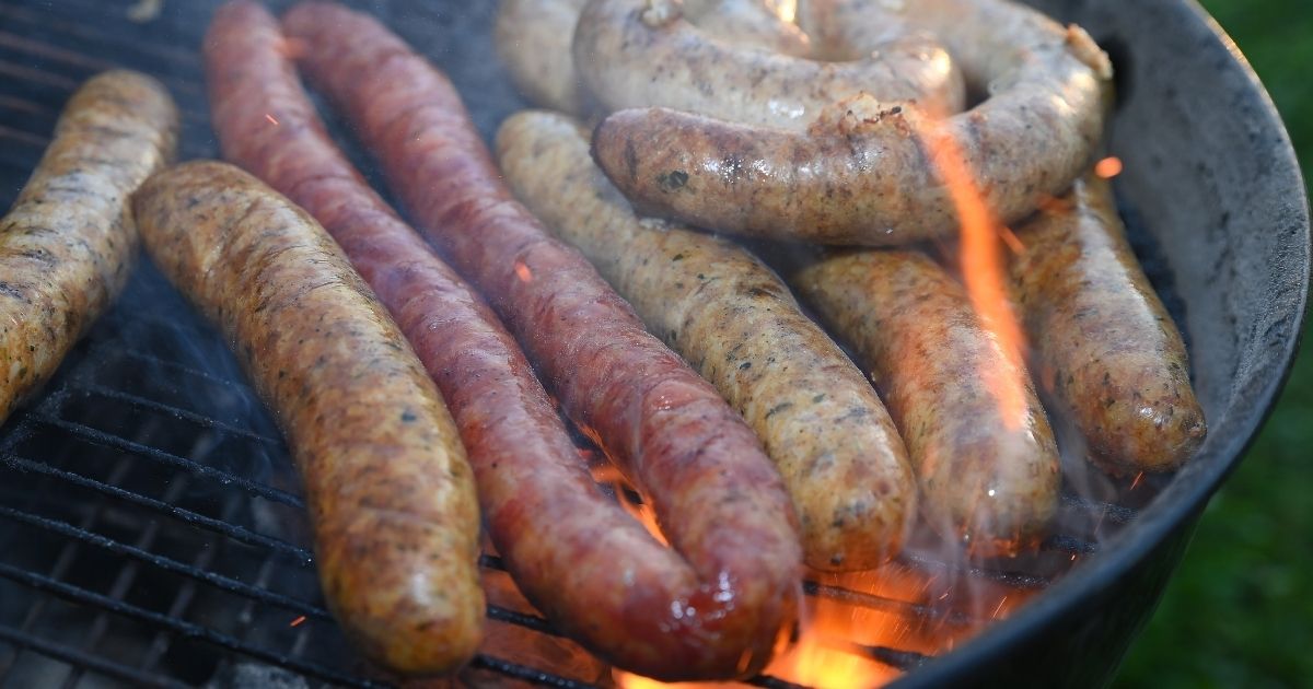 Boudin Sausage on the Grill in Allen Parish