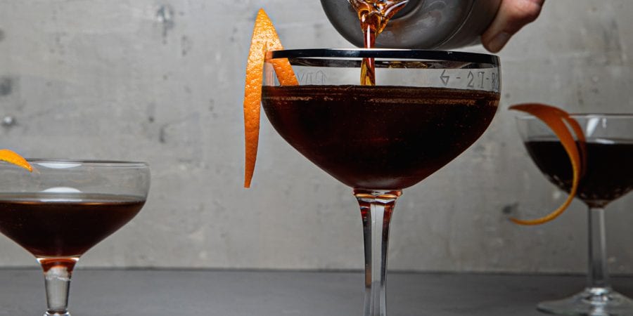 A halloween cocktail called no tricks here.