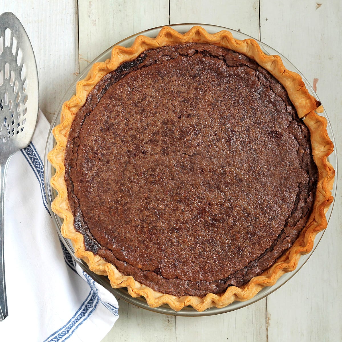 Image of chocolate chess pie by Lisa Donovan
