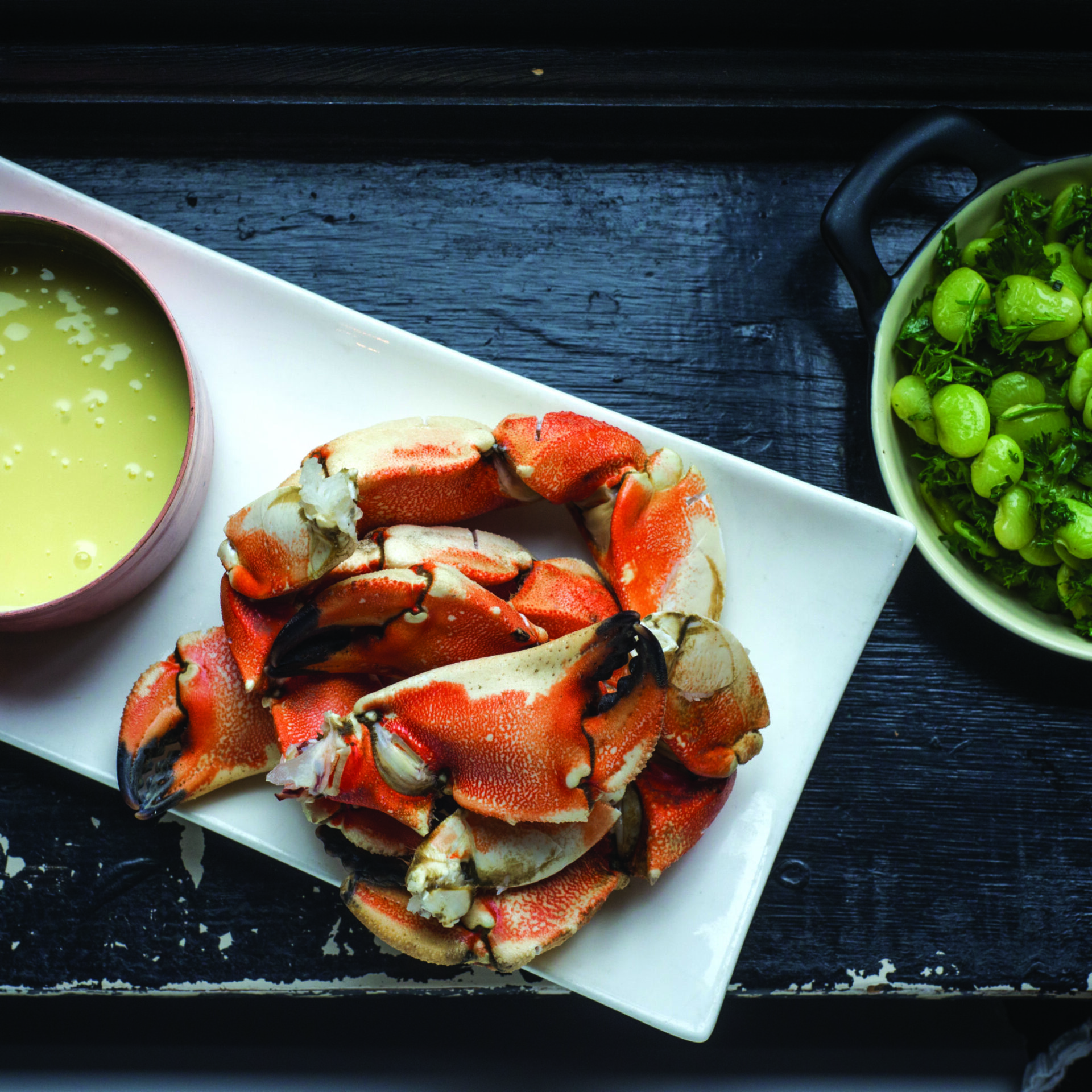 Folly Pier Stone Crab with Butterbeans and Beurre Blanc