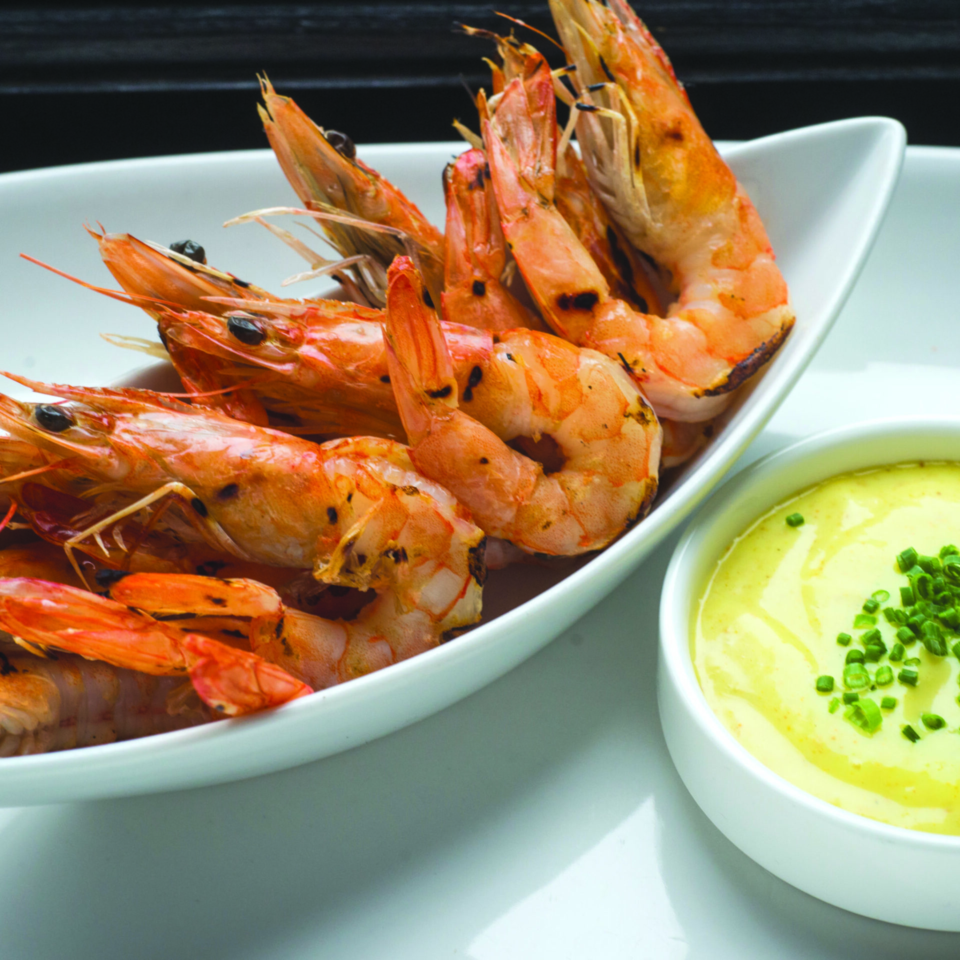Grilled Local Shrimp with Curry Mayonnaise