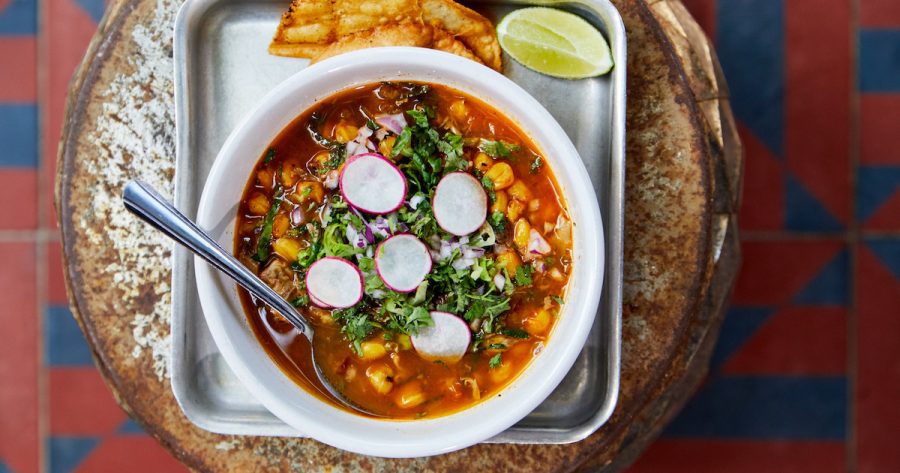 A bowl of pozole is one of TLP's favorite fall soup recipes from Austin.