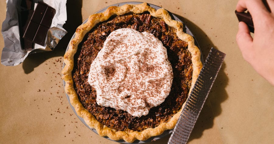 Bourbon chocolate pecan pie is one of the Local Palate's best pie recipes