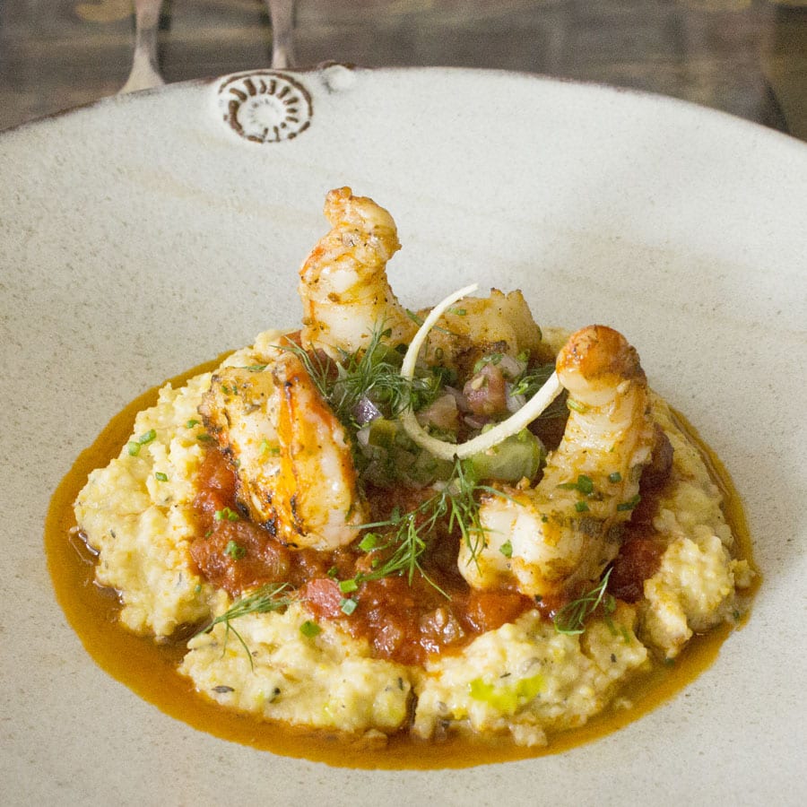 Shrimp N Grits with Tomatoes