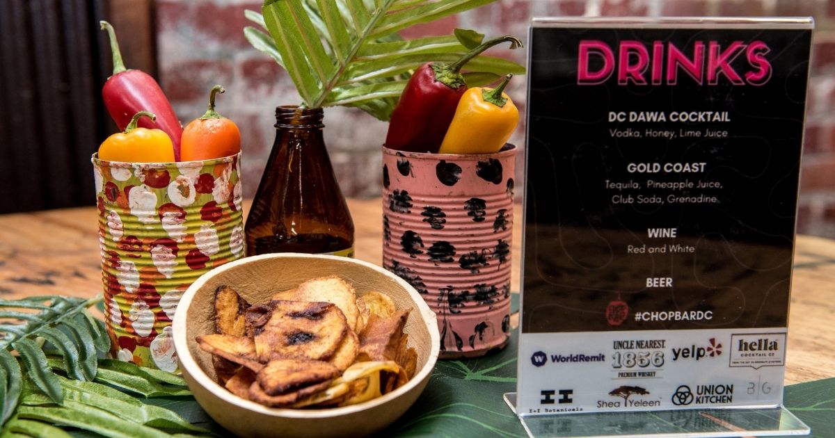 Image of chop bar drink menu by Dine Diaspora