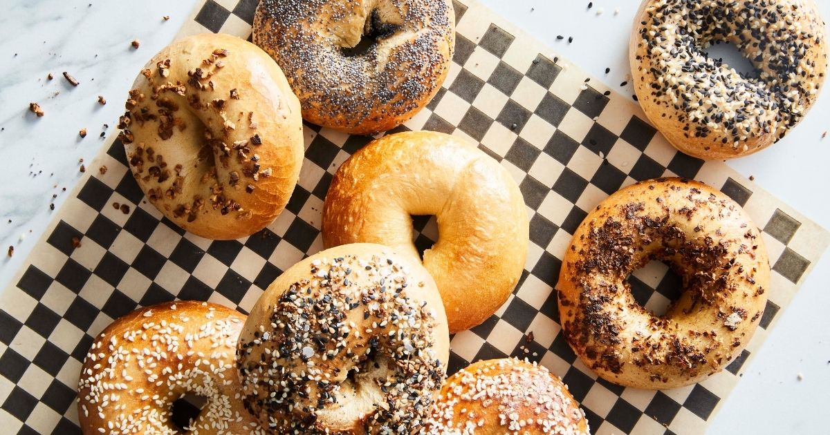 assortment of bagels with Everything Seasoning by Cathy Barrow
