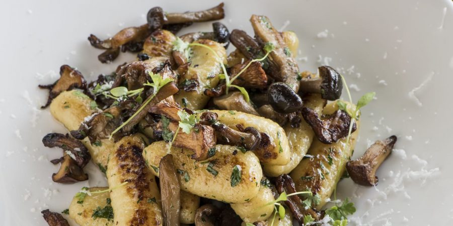 Gnocchi with wild mushrooms and brown butter sauce