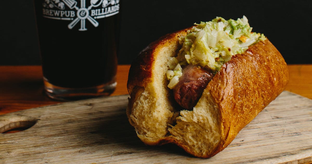 Our Saint Patrick's Day menu includes Corned beef sausage roll with a beer