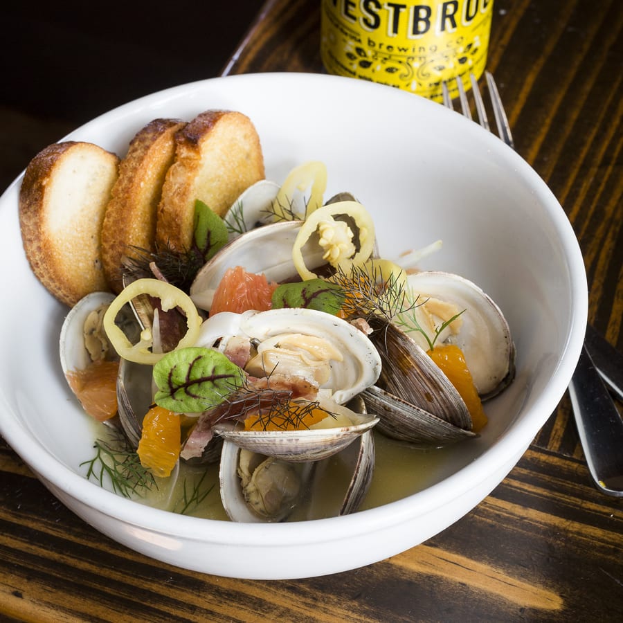 Beer Clams with Meyer Lemon