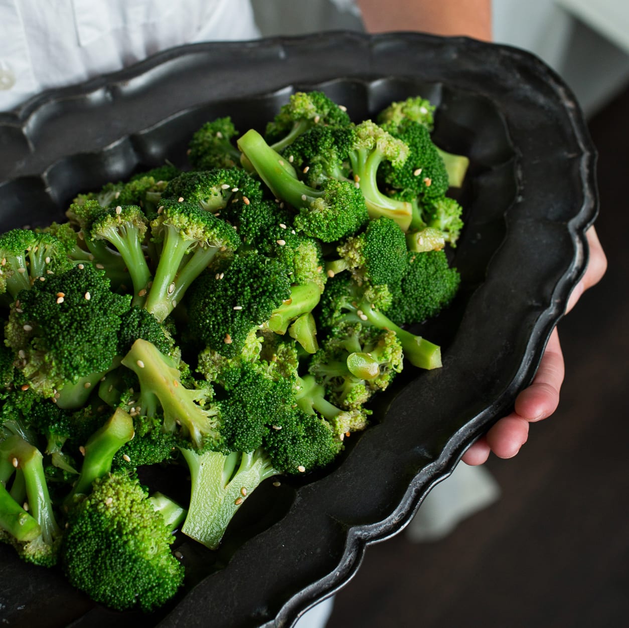 Broccoli with Benne Seeds