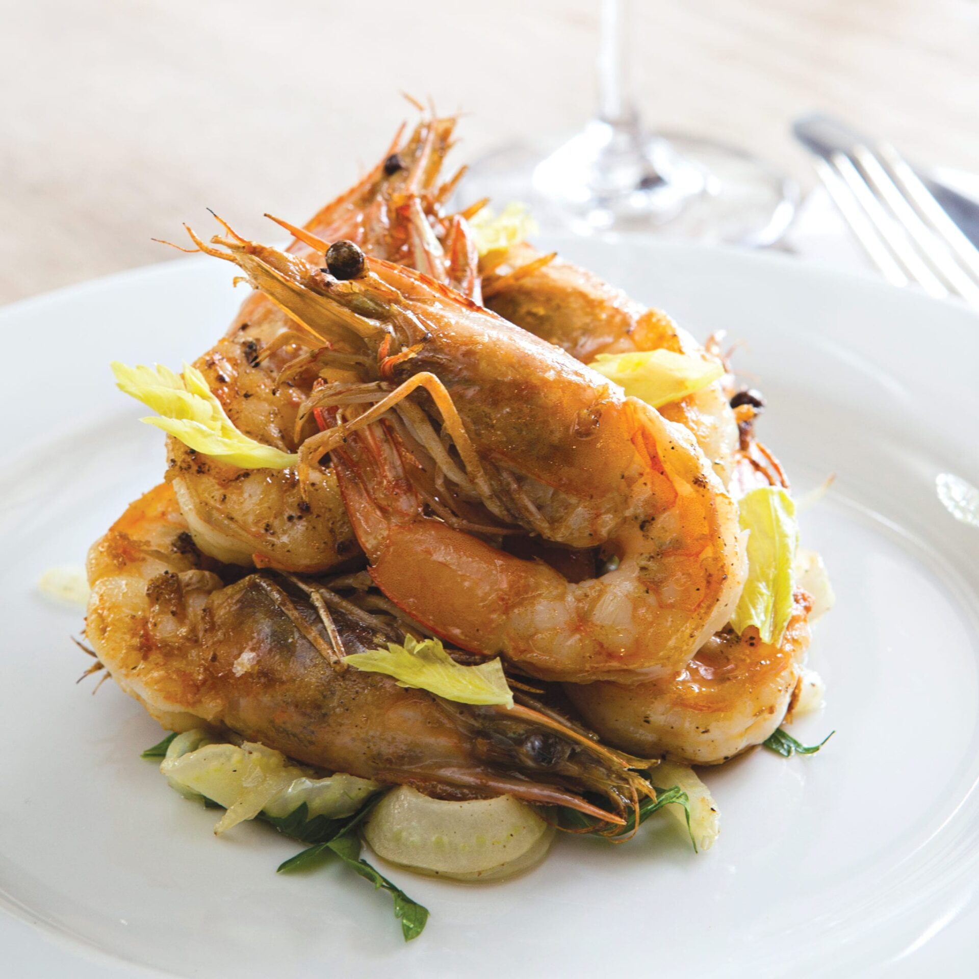 Shrimp with Pastis recipe from Chef Jill Mathias of Chez Nous