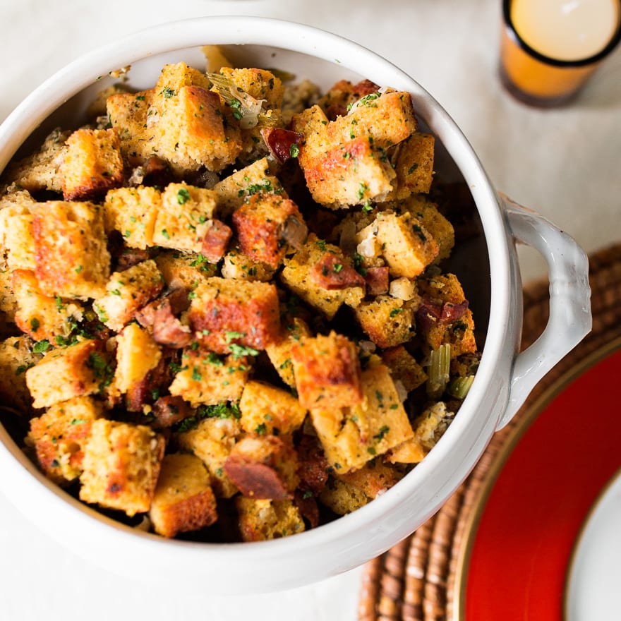 Cornbread Dressing with Andouille Sausage 