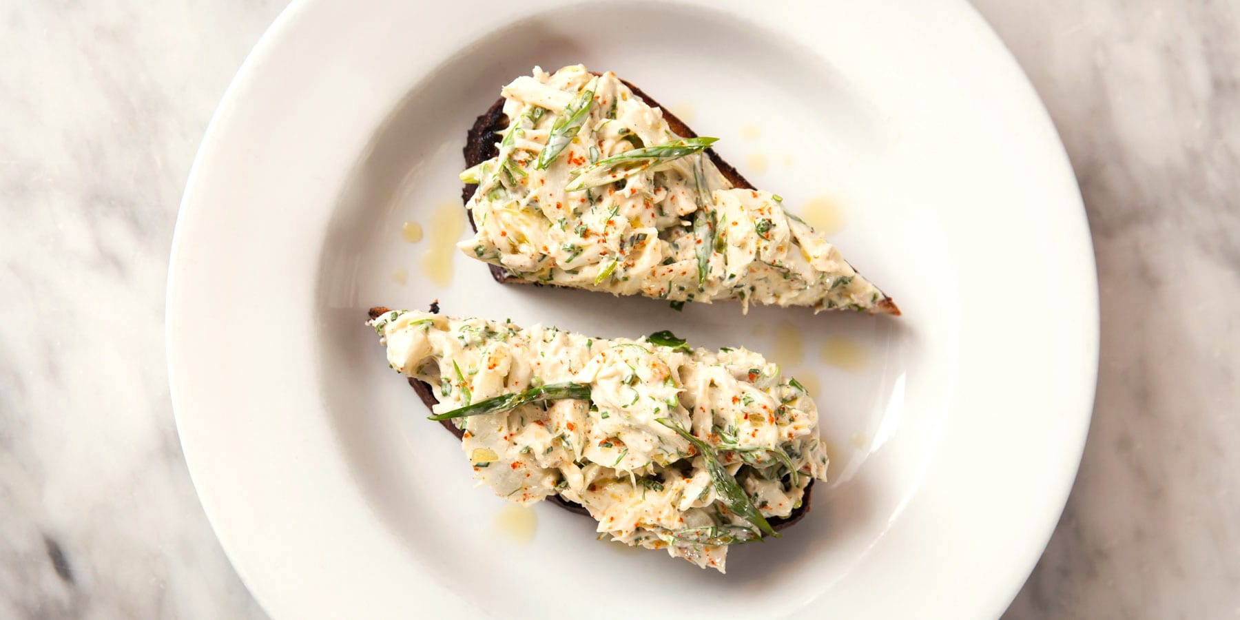 Crab Toast with Fennel