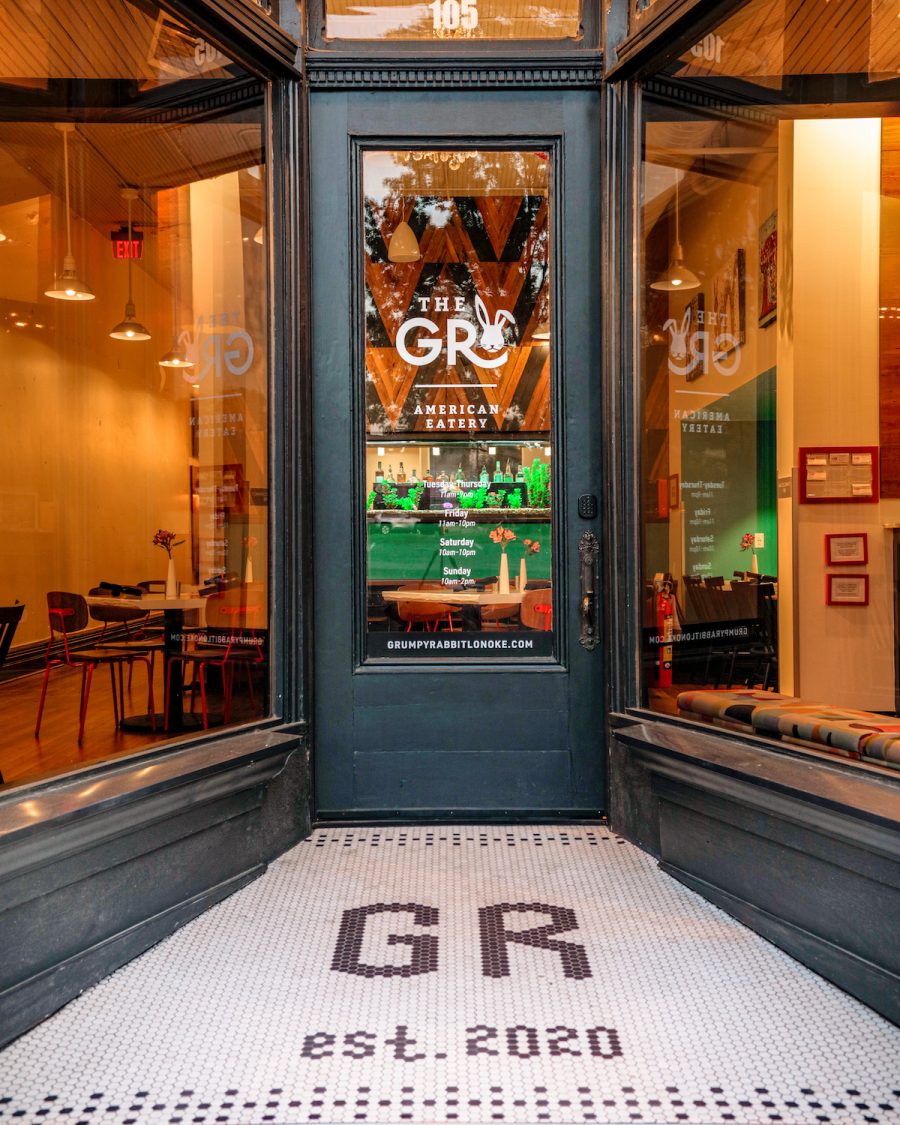 The entry way at Grumpy Rabbit, one of the new restaurants in Arkansas