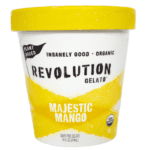 Pint of Revolution Majestic Mango, a vegan ice cream