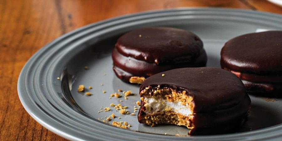 moon pies on a plate for mardi gras