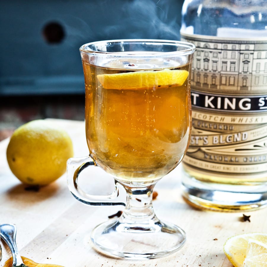 Lemon Honey Scotch Whiskey and Cinnamon Hot Toddy Recipe