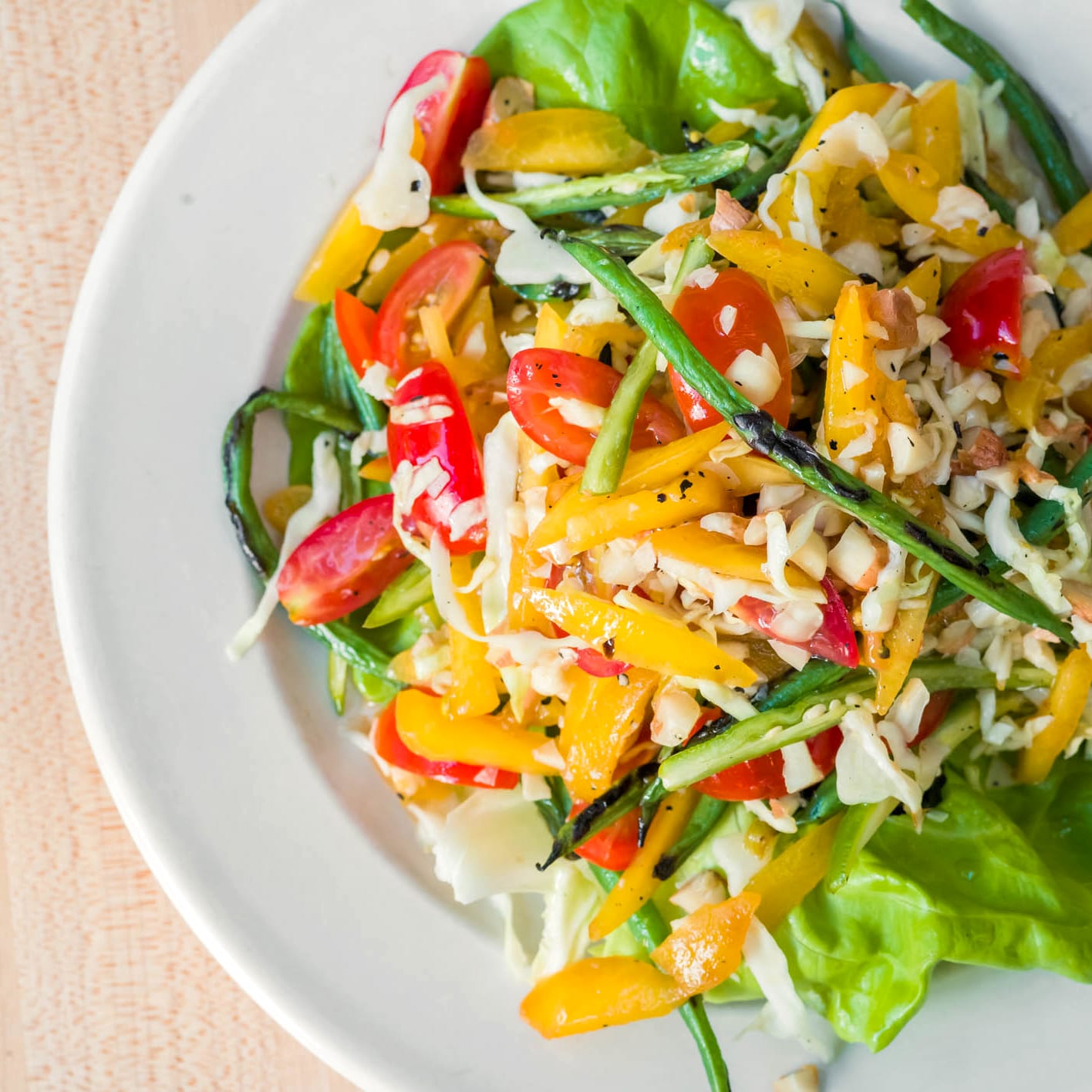 Green Peach Salad with Thai Chili and Lime