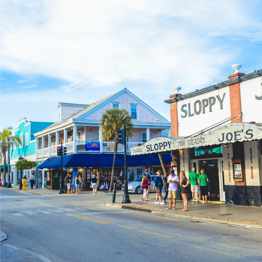 The exterior of Sloppy Joe's in The Keys
