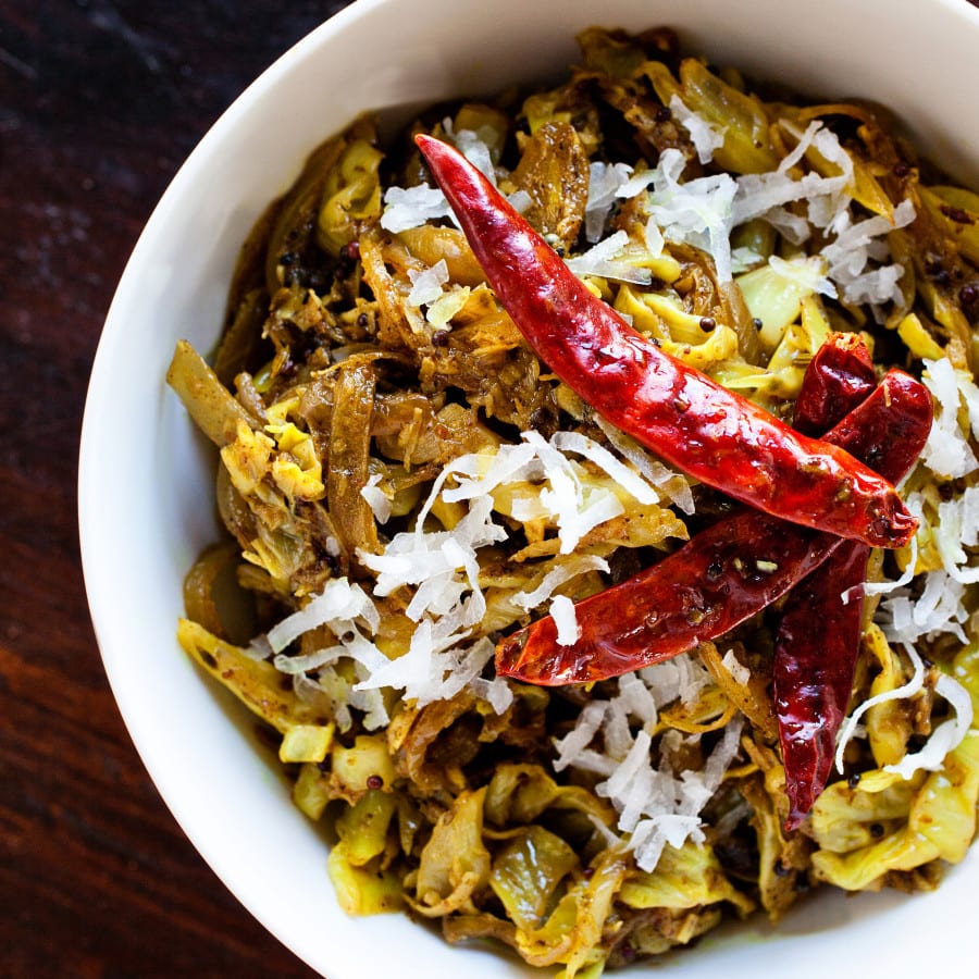 South Indian Cabbage Fry x