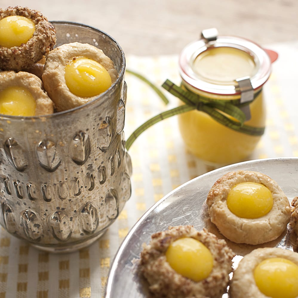 Thumbprint Cookies with an Easy Homemade Lemon Curd