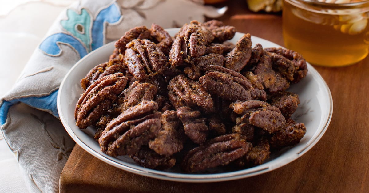 spiced candied pecans