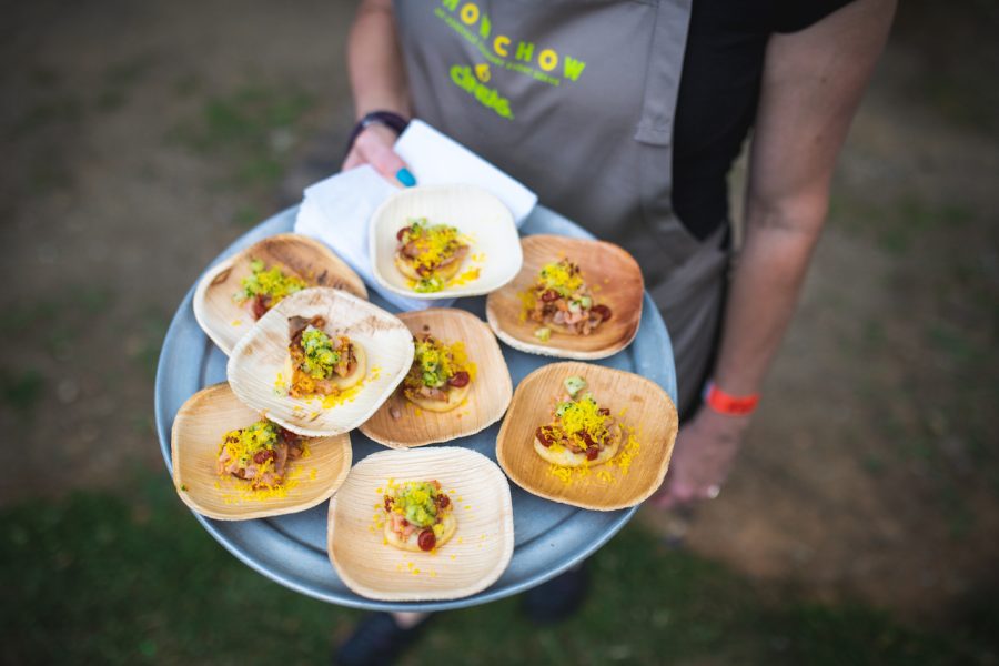 Photograph of food served at one of the events at Chow Chow, an Asheville culinary festival
