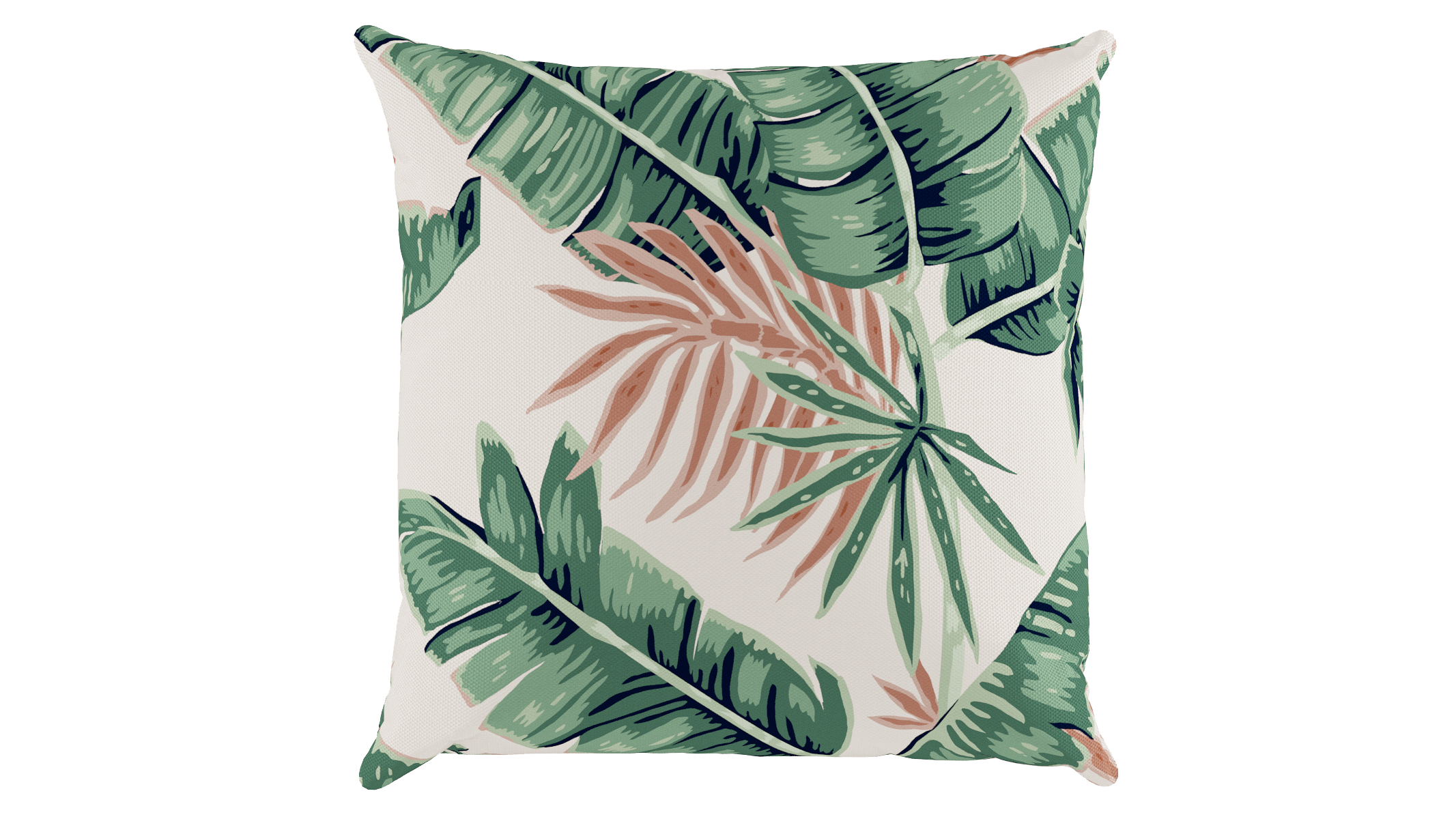 Outdoor Throw Pillow Palm in the Malachite by Scalamandre