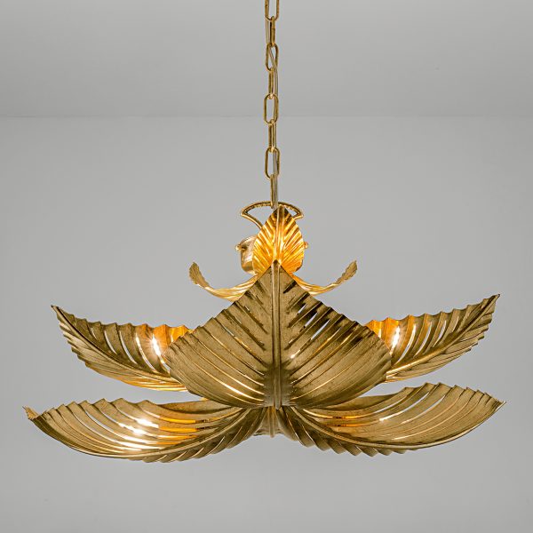 Metal Palm Pendant Light from Ruby Watts, the light fixture at ZZ's Club in Miami