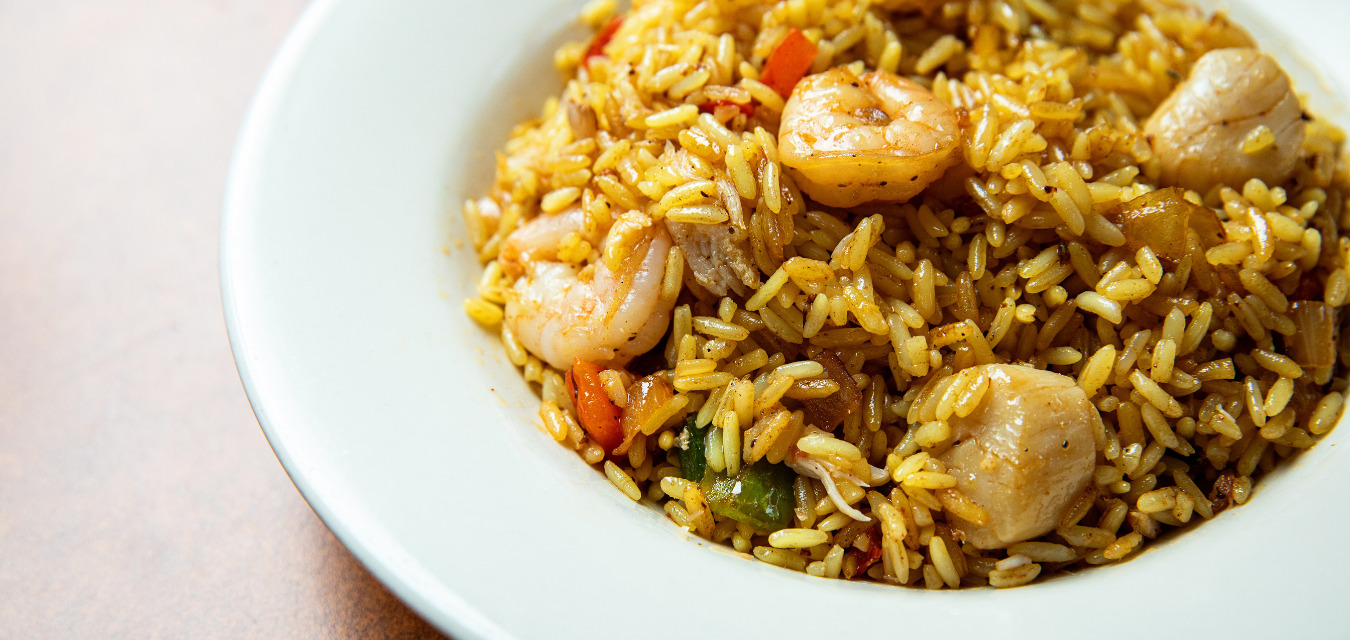 Shrimp and dirty rice from My 3 Sons, a black-owned restaurant in Charleston