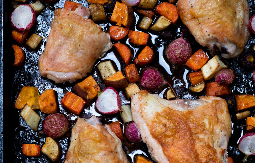 Sheet Pan Chicken and Root Vegetables