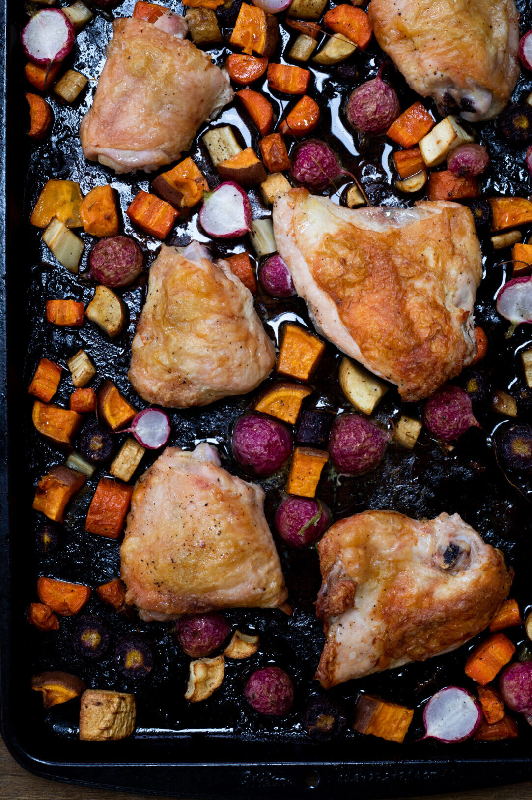Mei Li's sheet pan chicken and roasted vegetables