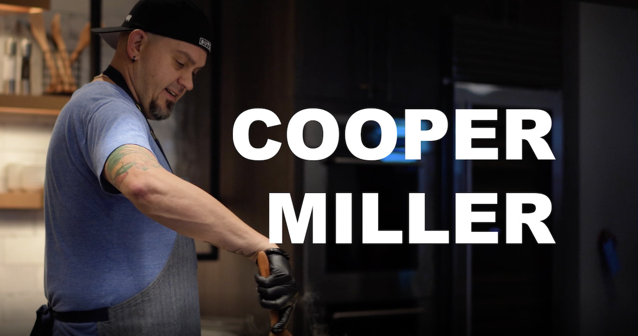 Chef Cooper Miller of Tupelo, Mississippi, cooking at Atlanta Food & Wine