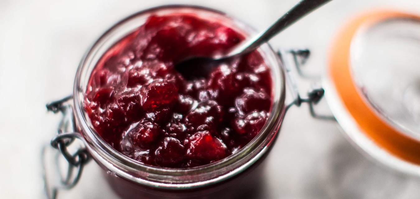Cranberry preserves in a glass jar was one of the Local Palate's popular November recipes.