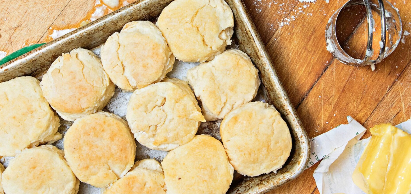 12 biscuits on a metal baking tin was one of the Local Palate's popular November recipes.