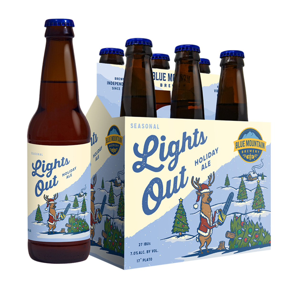 Six-pack of Lights Out, one of the fall beers from Blue Mountain Brewery