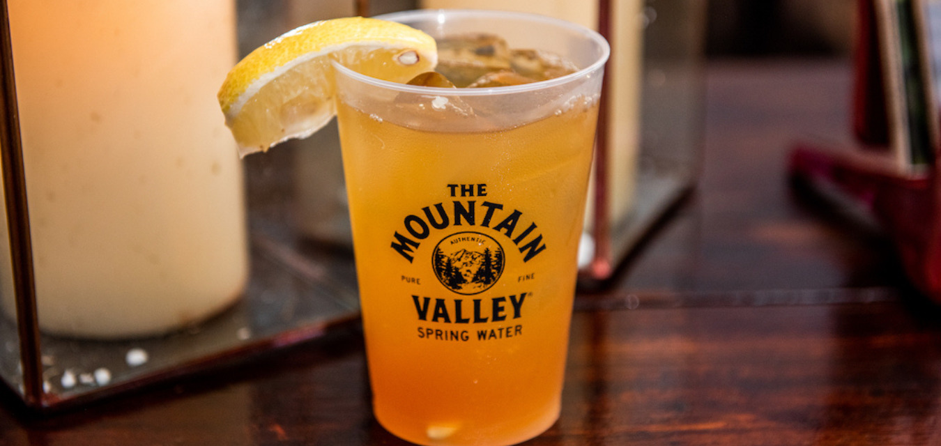 The peach please, made with Mountain Valley Sparkling Water White Peach