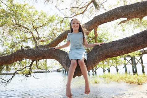 Young girl enjoying the beauty of the South Carolina Lowcountry. 
