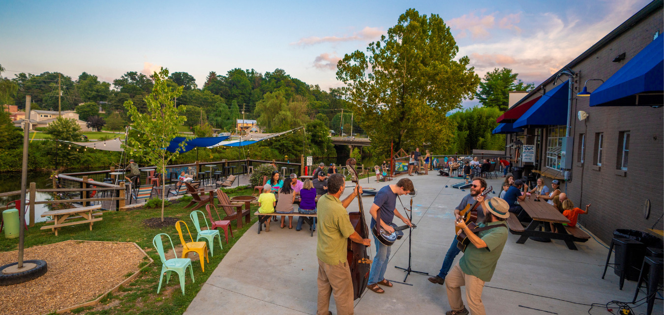 Band performing live in Haywood County, North Carolina