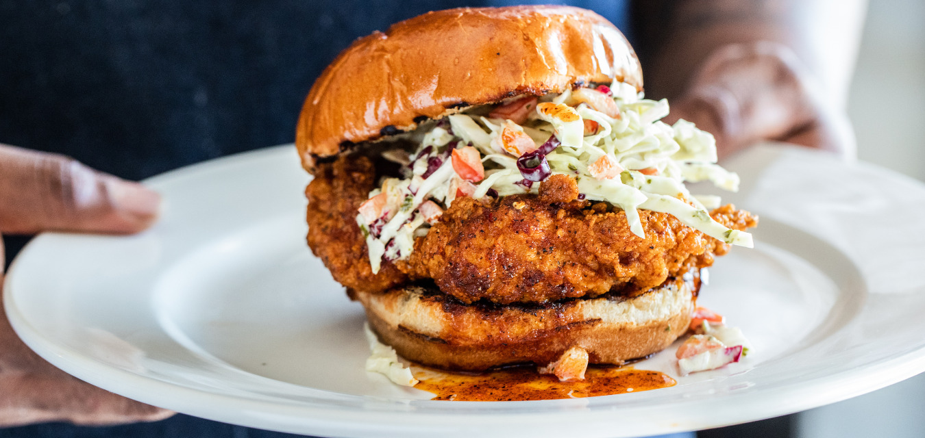 The fried chicken sandwich at Gatlin's Fins & Feathers, one of the new restaurants in Texas