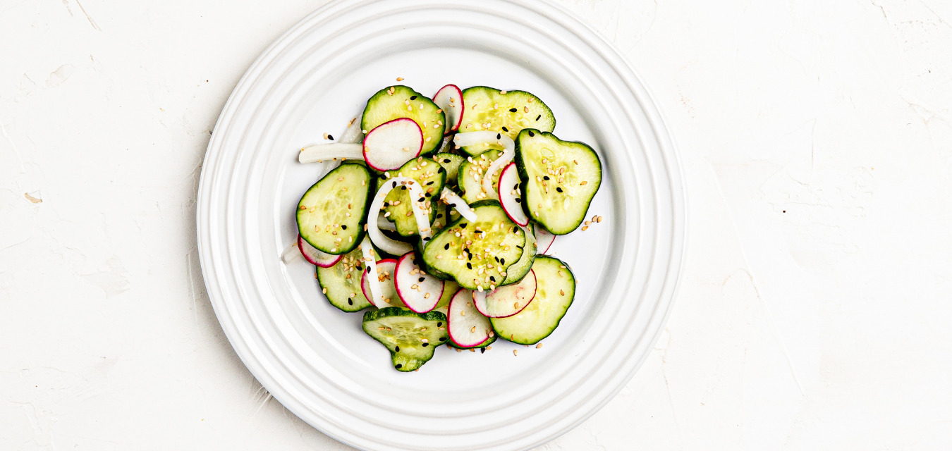 Cucumber Radish Salad, one of the barbecue sides served at Heirloom Market BBQ