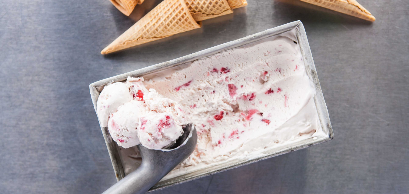 Strawberry recipes include this Strawberry ice cream and cones