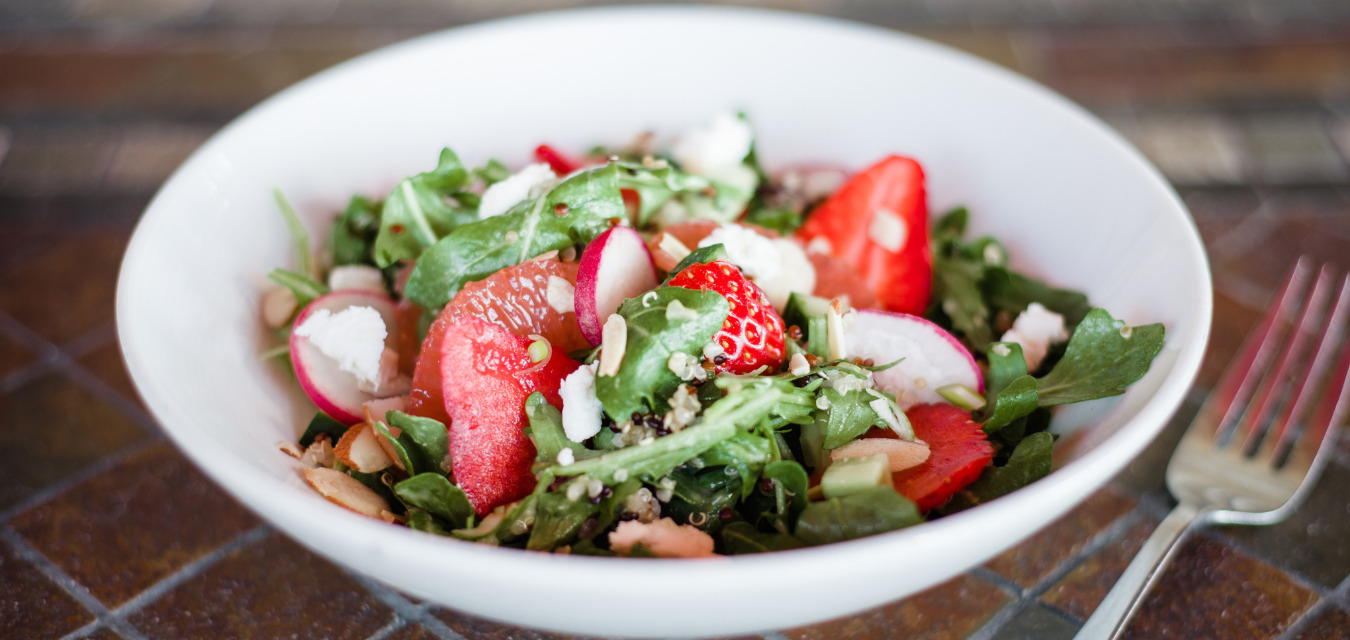 Strawberry recipes include this Strawberry salad 