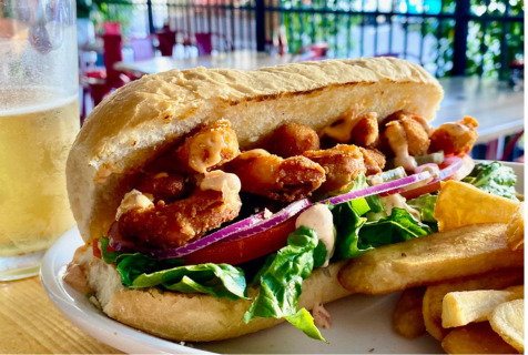 A vegan “shrimp” po’ boy from Cider Press Vegan Gastropub, one of the new restaurants in Florida