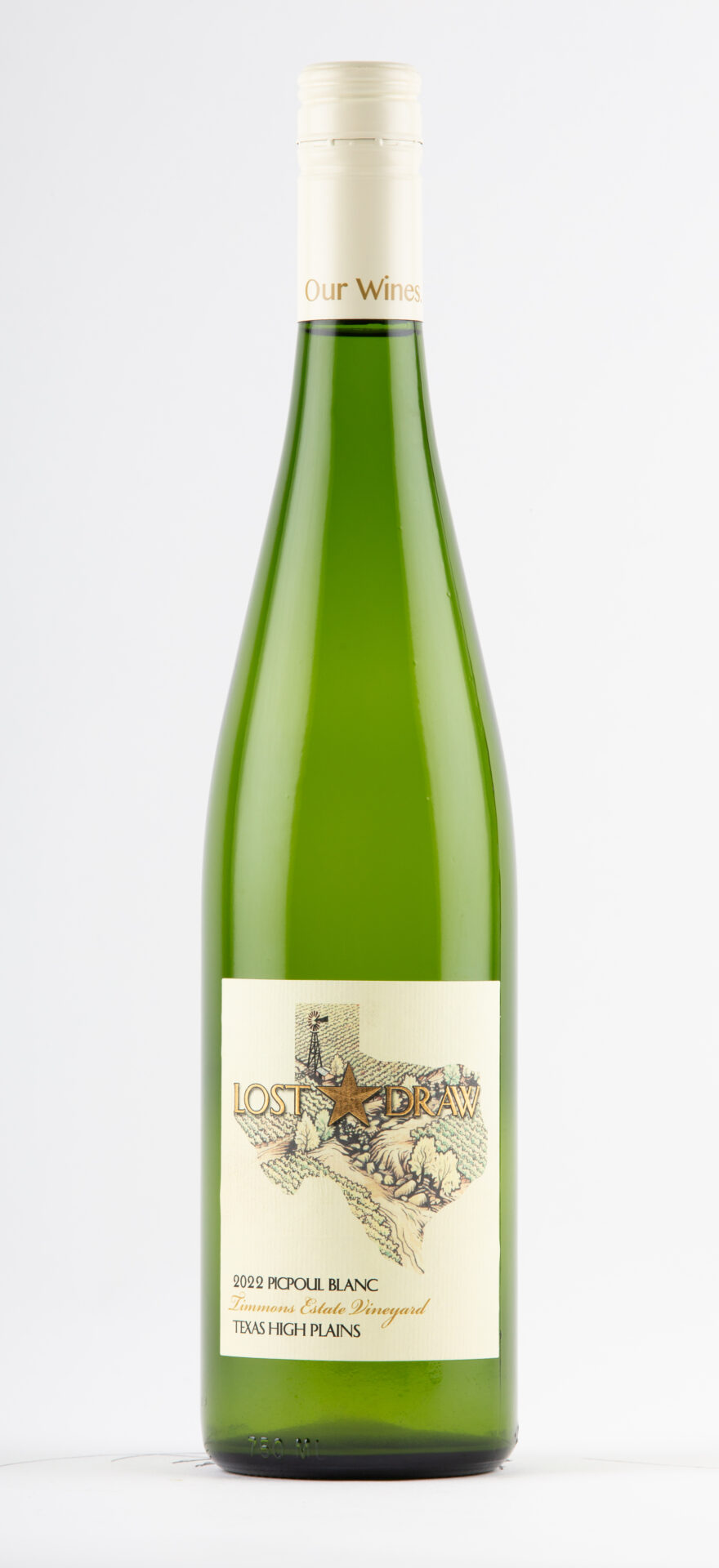 Bottle of Picpoul Blanc Timmons Estate Vineyard, description and wine pairing offered
