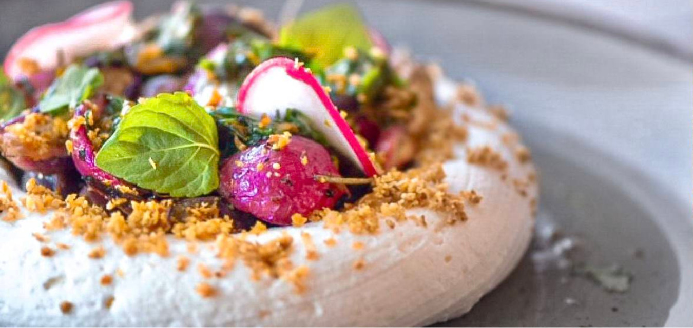 Roasted Radishes with Whipped Goat Cheese and Chimichurri from Radish, one of 10 restaurants in jackson and beyond