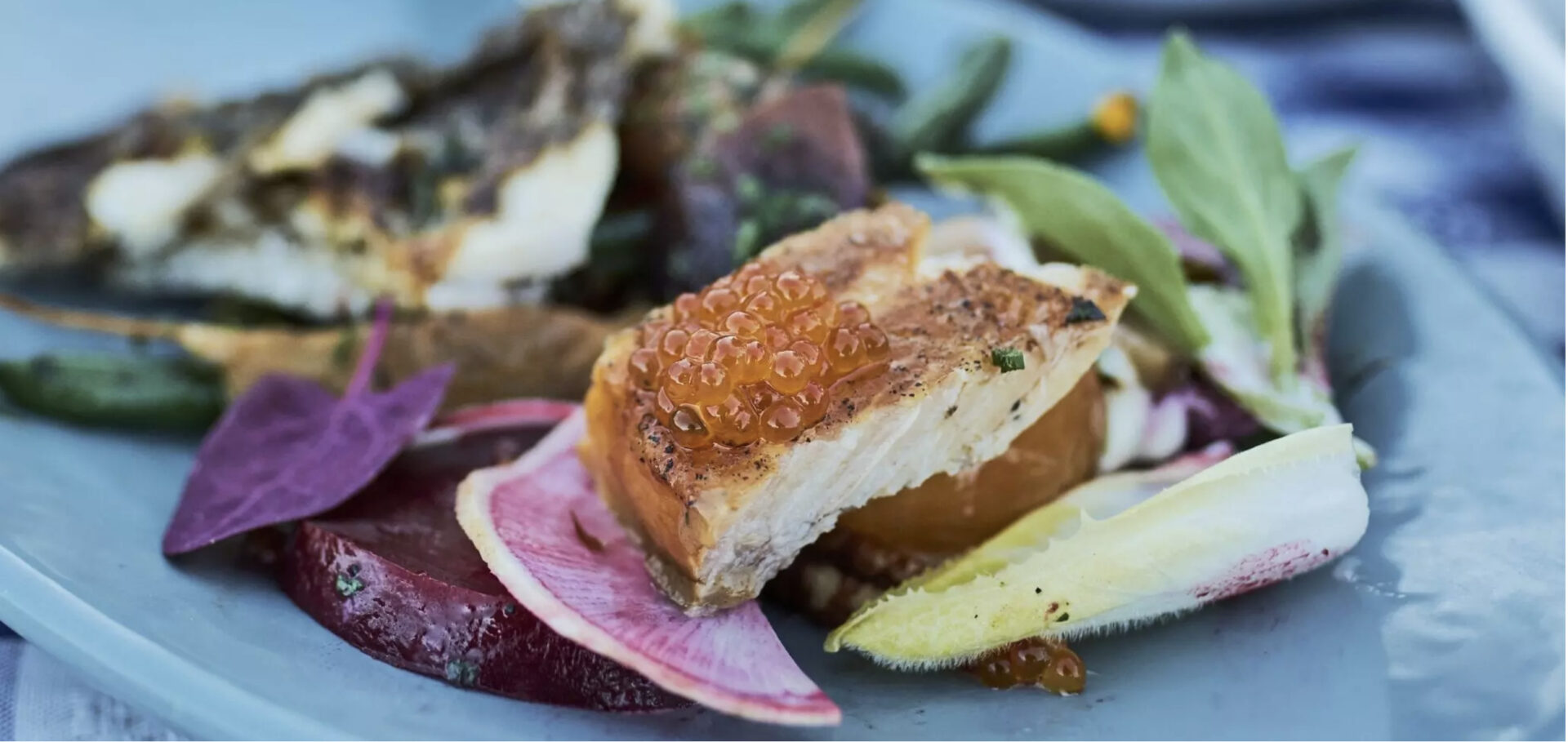 Roasted Trout and beet salad